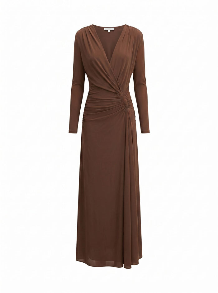 Amara Draped Mesh Maxi Dress Forever New