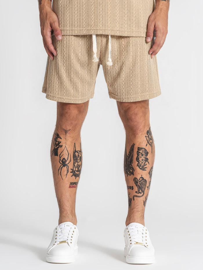 shorts / Beige Texture Shorts