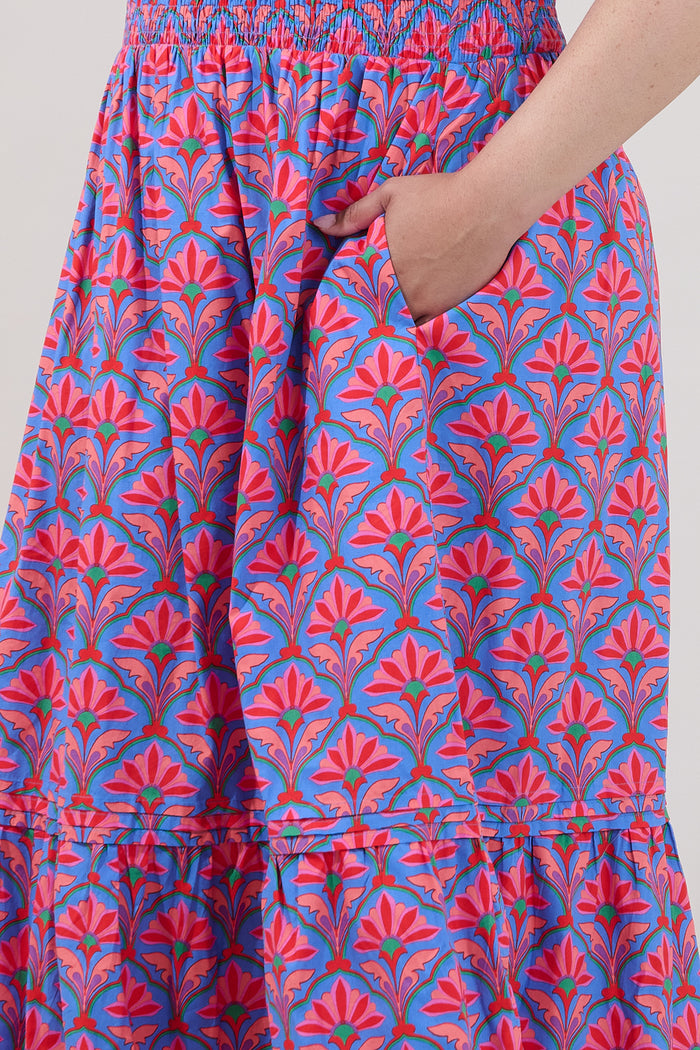 Belraj Poplin Maxi Dress Floral Curve