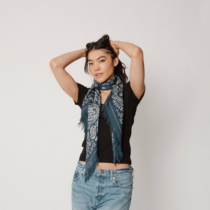 Big Honcho Bandana - Paisley in Navy