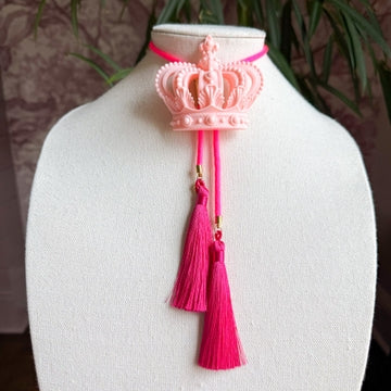 Bolo Crown Blush Pink with Neon Pink & Fuchsia
