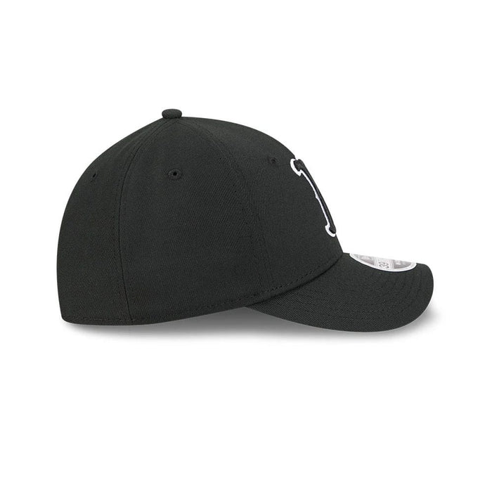 Pictured is this MLB Boston Red Sox 39THIRTY M-Crown Stretch Fit cap in black. 7