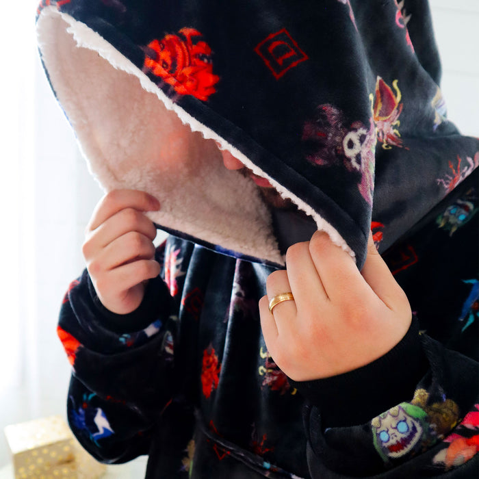 Diablo Cute But Deadly Wearable Blanket - Hood View