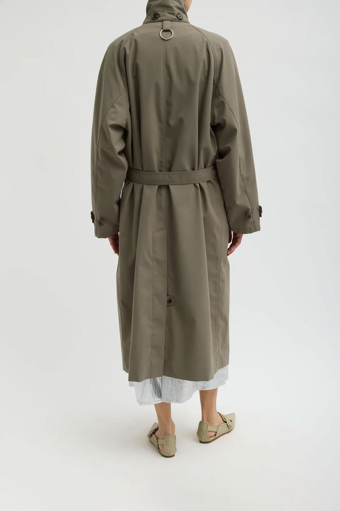 Double Collar Frank Trench - Dark Hazelnut