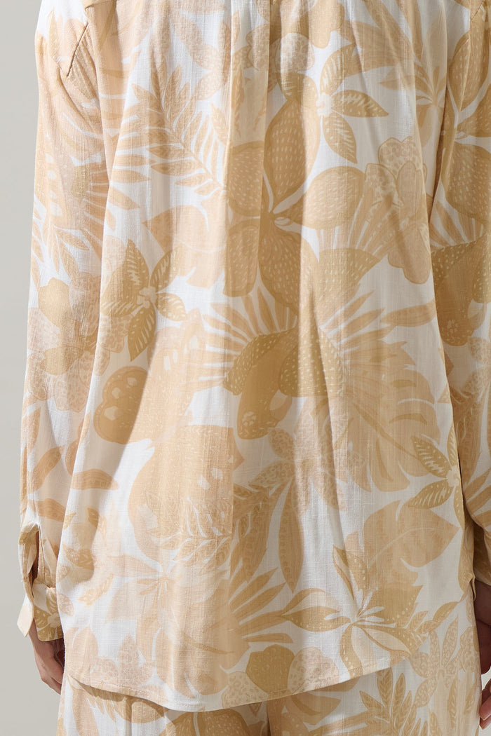 Geneva Floral State Oversized Button Down Shirt