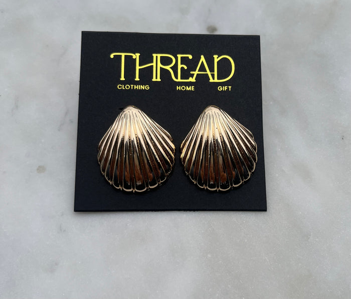 Gold Shell Earring