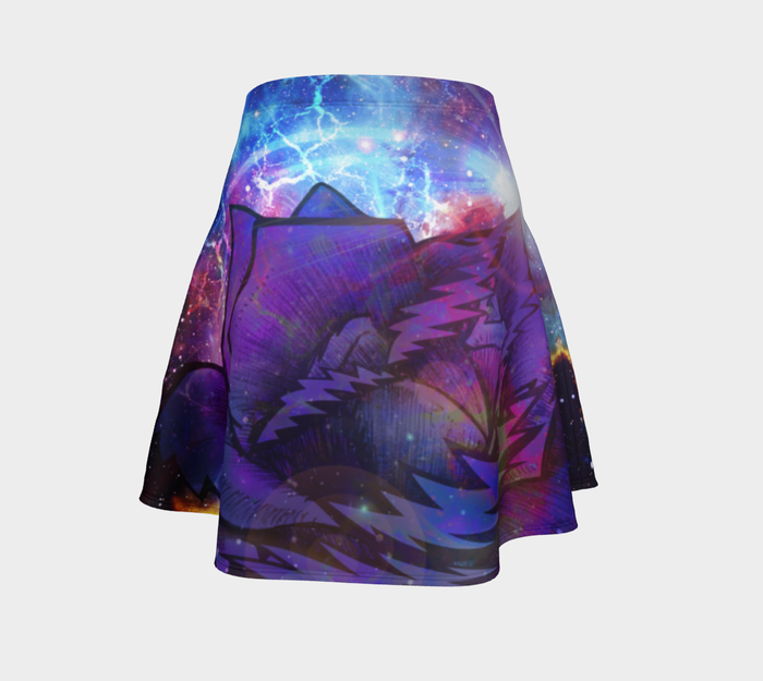 Ice Petals High Waist Flare Skirt