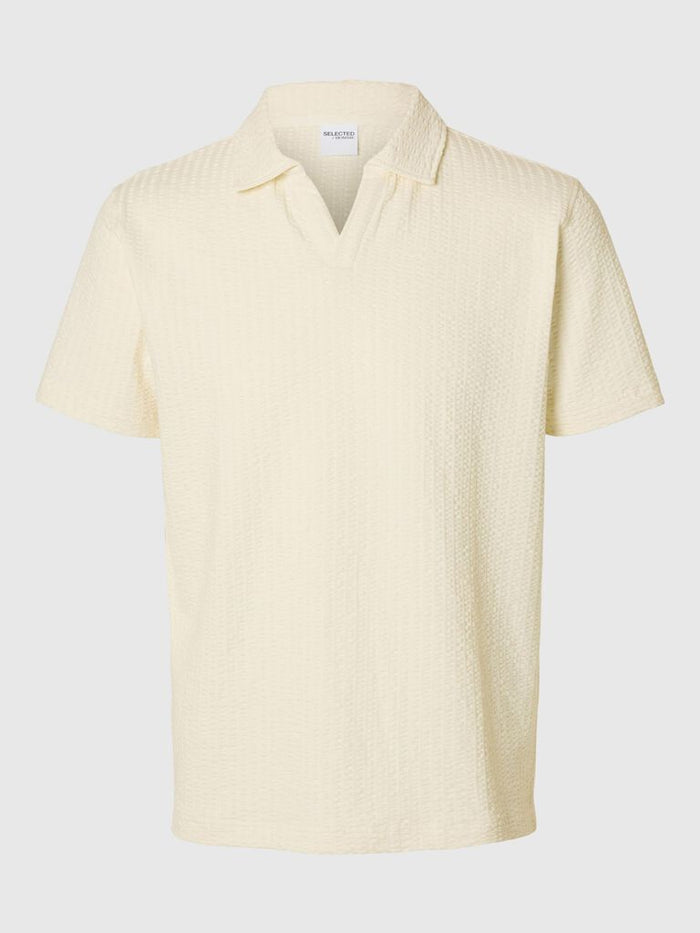 Light Beige Split Neck Polo