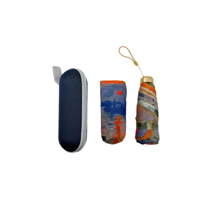 Monet Sunrise Travel Umbrella with Case