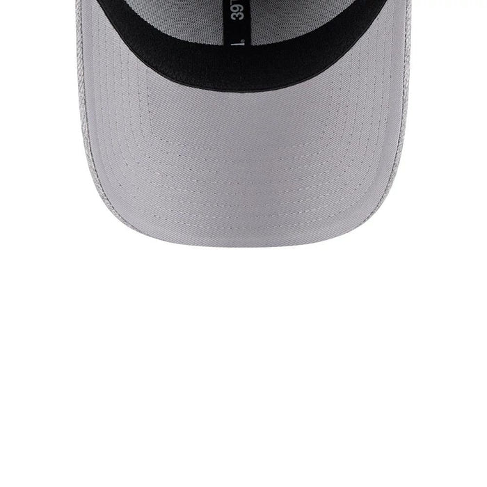 Pictured is this MLB Heather New York Yankees 39THIRTY Stretch Fit cap in grey. 7