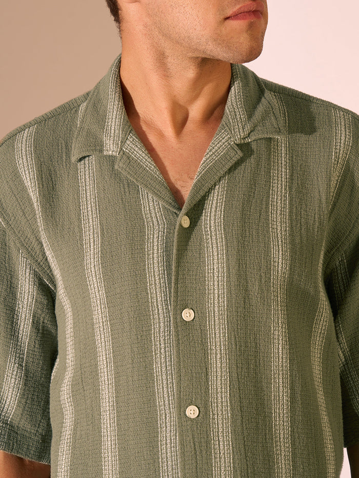 Organic Cotton Cuban Collar Shirt