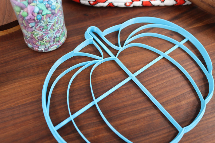 XL 8 Inch Pumpkin Cookie Cutter - Holiday Pumpkin - Halloween Thanksgiving Pumpkins - Large Cookies for Holiday Party