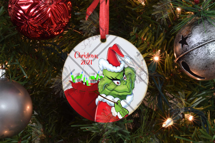 2021 Funny Covid-19 Pandemic Vaccination Holiday Ornament Ornaments Digital Files