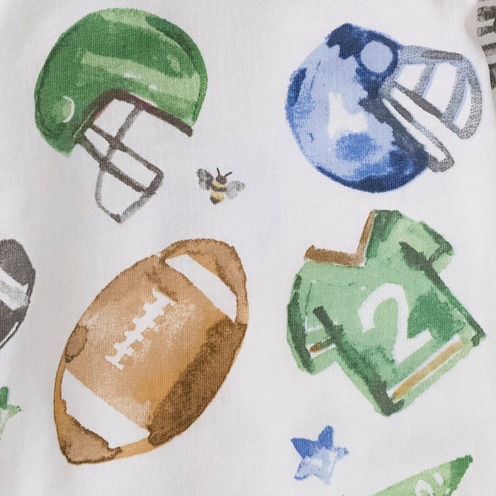 3-Pack Field Goal & Soccer Field Baby Boy Bodysuits: 3-6M