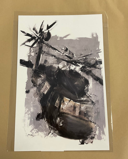 Black Hawk Print by Jillian Phillips Portrait