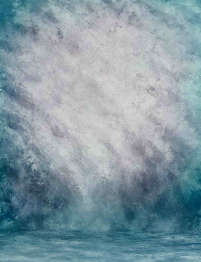 Abstract Peacock Blue With Lighter In Center Printed Old Master Backdrop For Photography Shopbackdrop