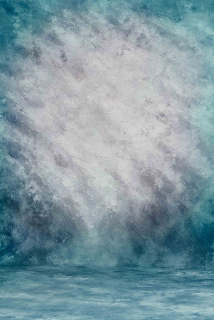 Abstract Peacock Blue With Lighter In Center Printed Old Master Backdrop For Photography Shopbackdrop