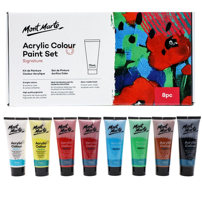 Acrylic Colour Paint Set Signature 8pc x 75ml