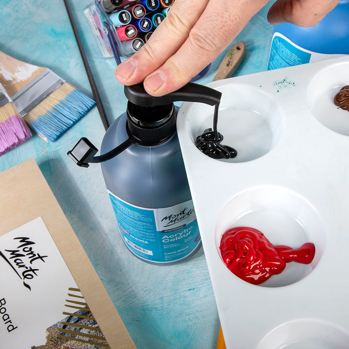 Acrylic Colour Signature 1L Bottle with Pump - Lamp Black