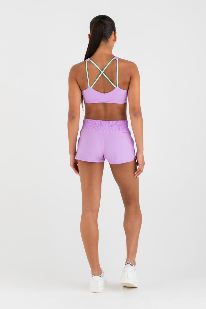 Aerobic Short in Lavender  - Back View