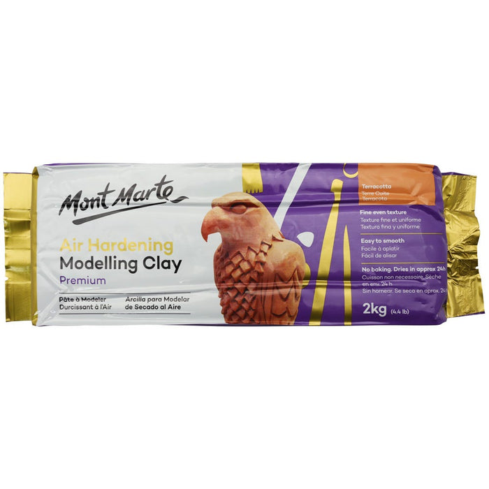 Air Hardening Modelling Clay Premium 2kg - Terracotta