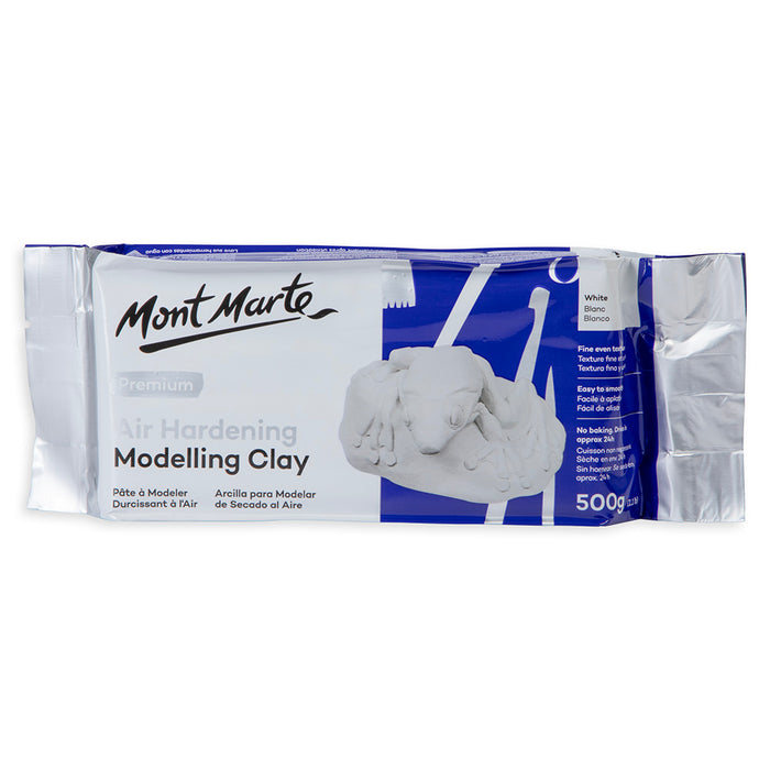 Air Hardening Modelling Clay Premium 500g - White