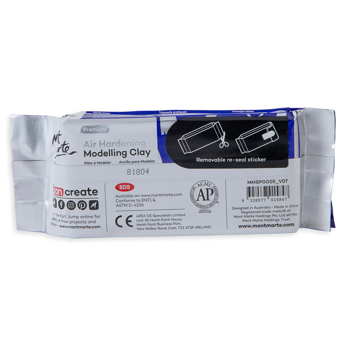 Air Hardening Modelling Clay Premium 500g - White