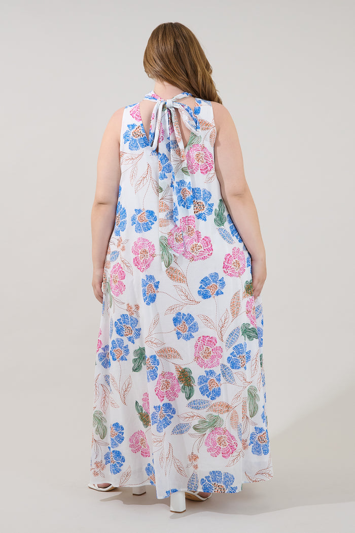 Akiya Mockneck Maxi Dress Wild Poppy Curve
