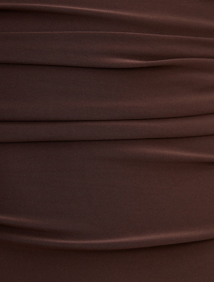 Alisa Ruched Jersey Midi Dress Forever New