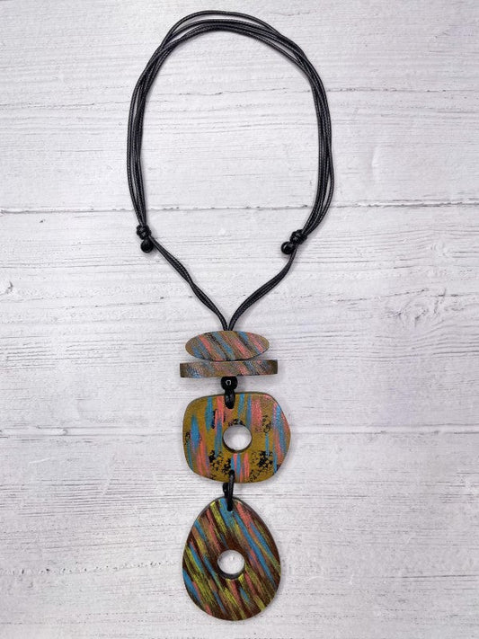 Alisha D Necklace Pendant Adjustable Cord
