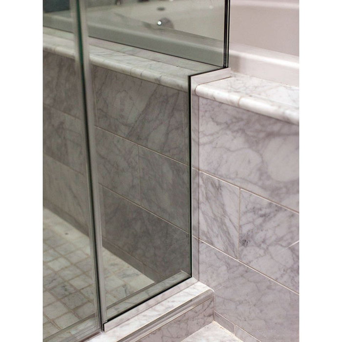 Aluminium U-Channel for 6mm Glass - Chrome