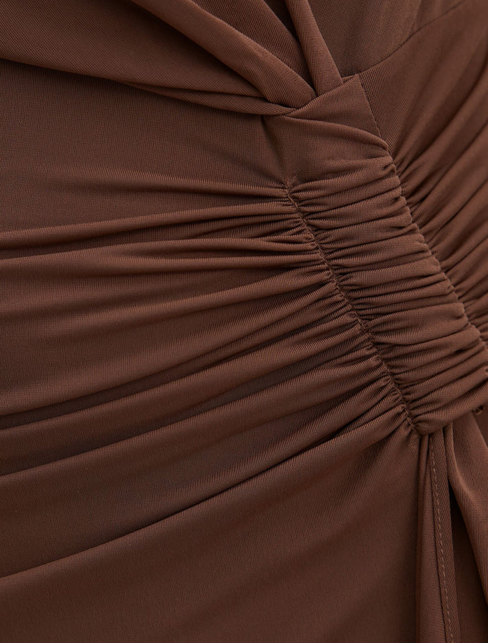Amara Draped Mesh Maxi Dress Forever New