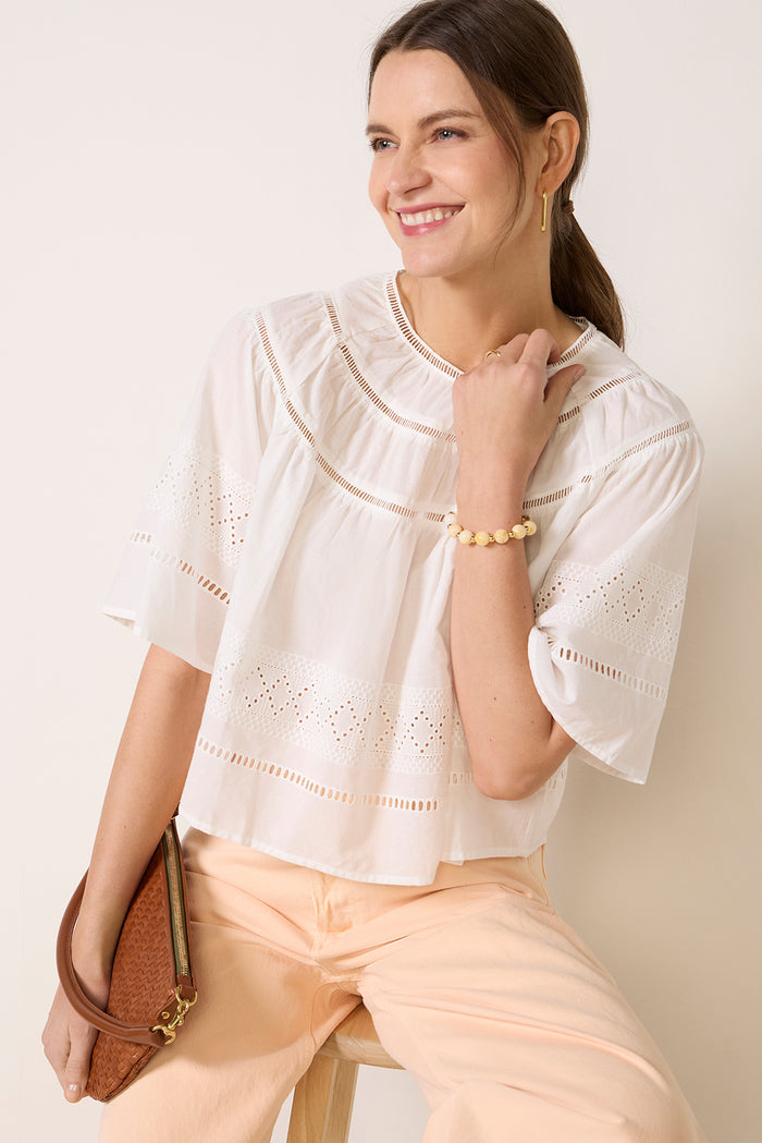 Arie Cutwork Blouse