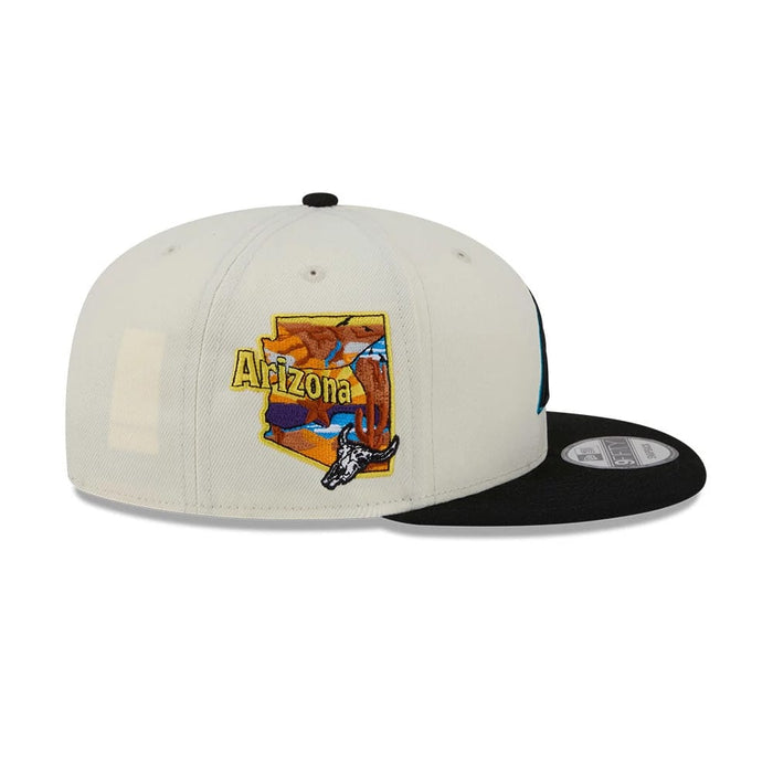 Pictured is this MLB Localized Arizona Diamondbacks 9FIFTY Snapback cap in white. 5