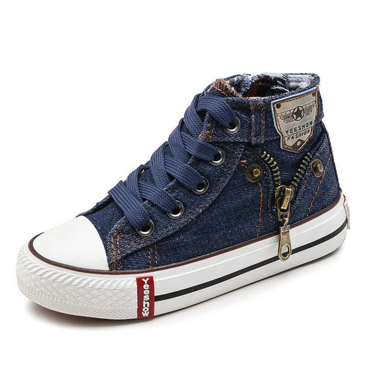 Autumn Children's Canvas Casual Shoes | Unisex Durable Denim Sneakers