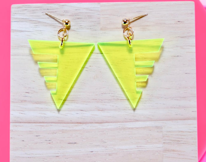 Babs UV Yellow Earrings