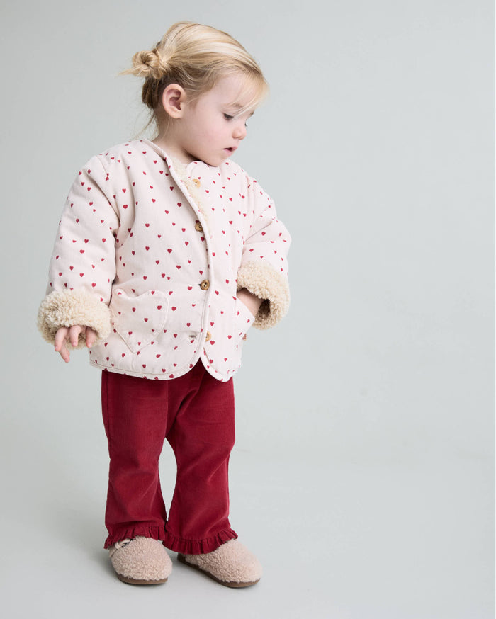 Baby Soft Velour Pants Cherry