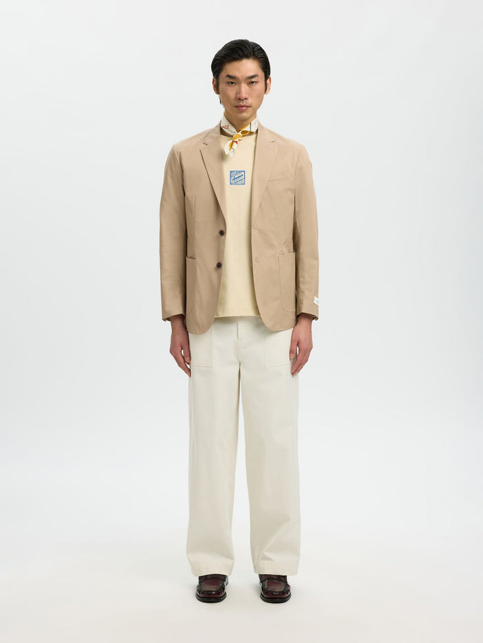 Beige Regular Fit Blazer