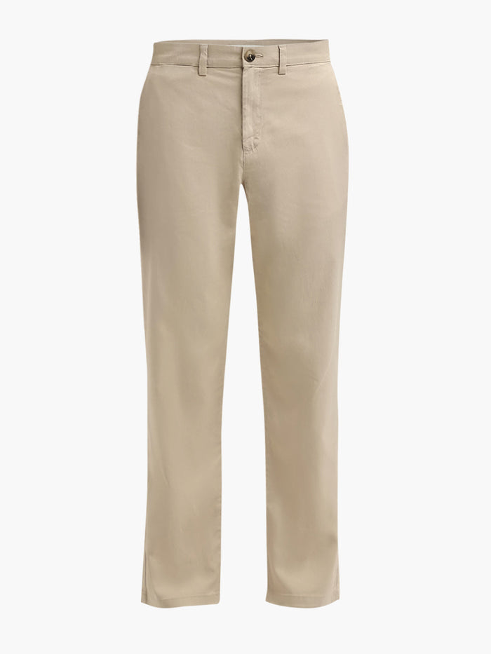 Beige Straight Fit Pants