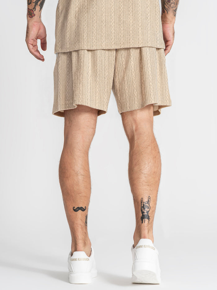 shorts / Beige Texture Shorts