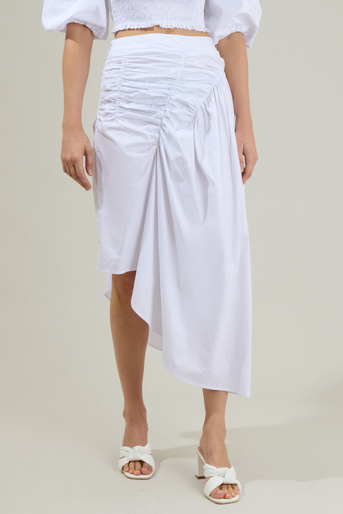 Belen Ruched Midi Skirt