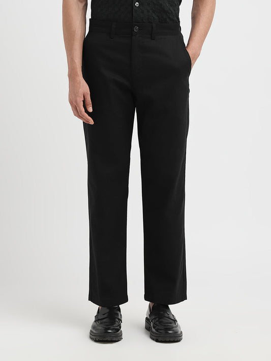 Black Straight Fit Pants