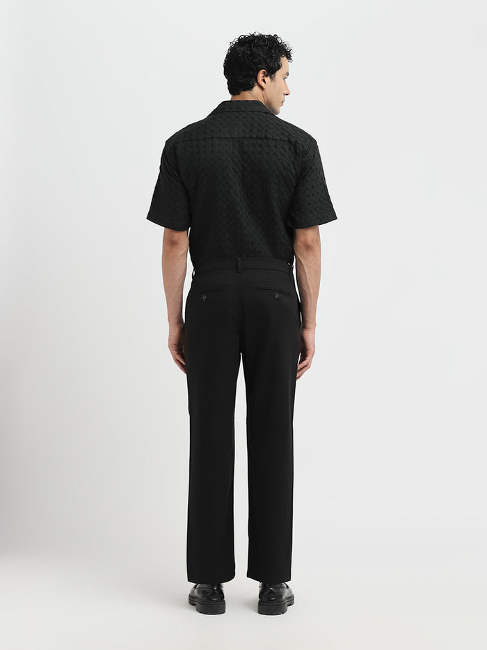 Black Straight Fit Pants