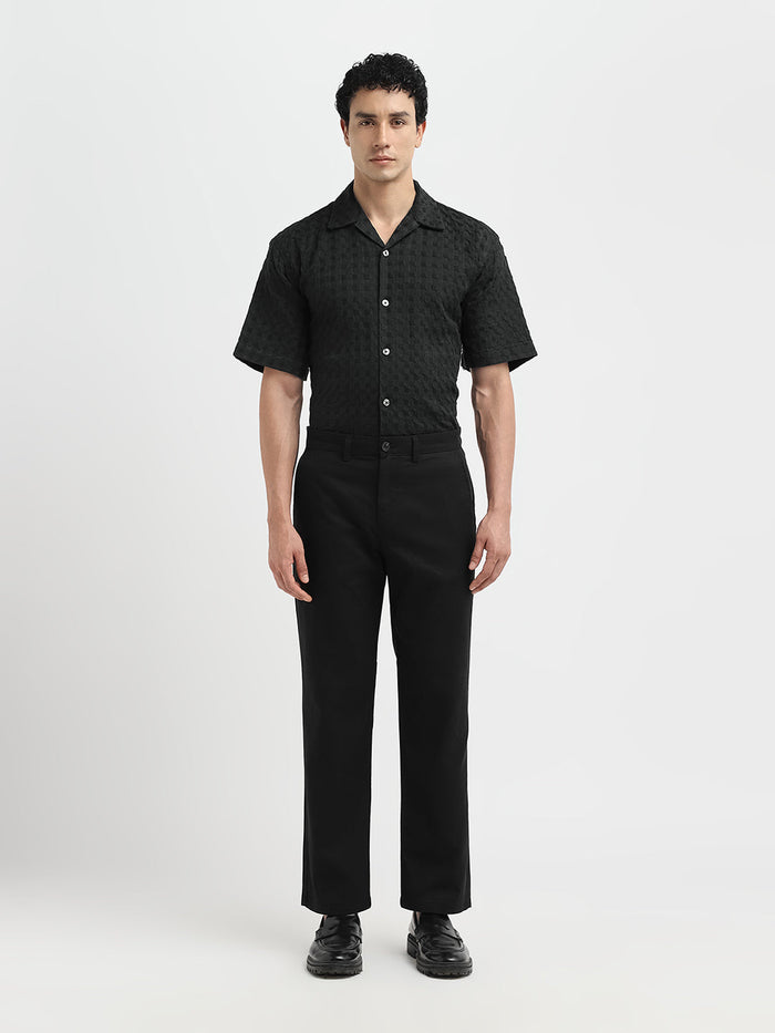 Black Straight Fit Pants