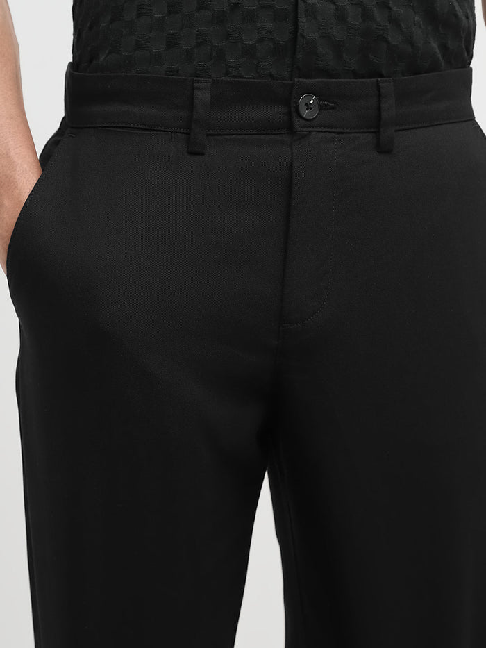 Black Straight Fit Pants
