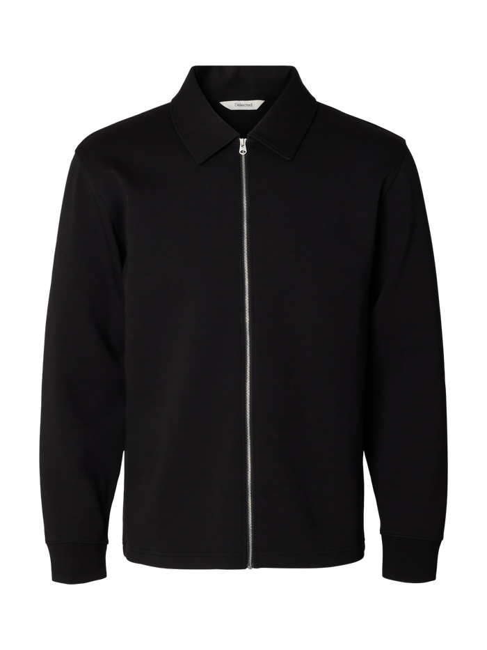 Black Zip-Up Sweat Jacket