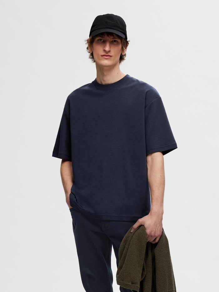 Blue Organic Cotton Oversized T-shirt
