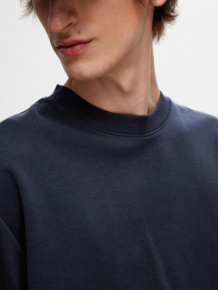 Blue Organic Cotton Oversized T-shirt