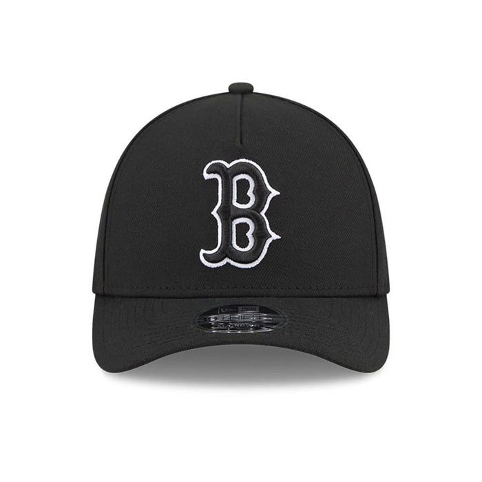 Pictured is this MLB Boston Red Sox 39THIRTY M-Crown A-Frame Stretch Fit cap in black. 3