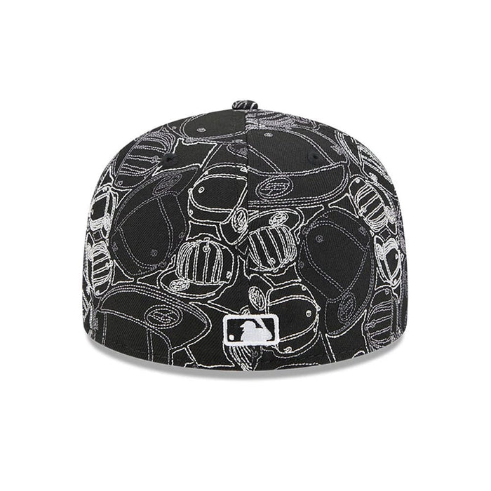 Pictured is this MLB Cap Scramble Boston Red Sox 59FIFTY Fitted cap in black. 5